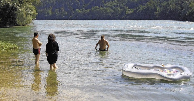 Am Lauffen zwischen Waldshut und Kadel...cher in der Nhe des Ufers bleiben.     | Foto: Gerard