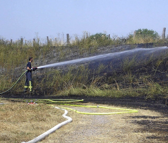 Gefahr im Verzug war diese Woche, wo e...am den Flchenbrand in den Griff.       | Foto: polizei