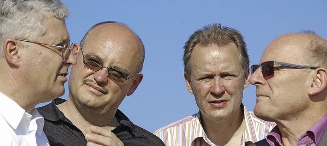 Landesverkehrsminister Winfried Herman... Bayer und Martin Fischer (von links)   | Foto: Lauber