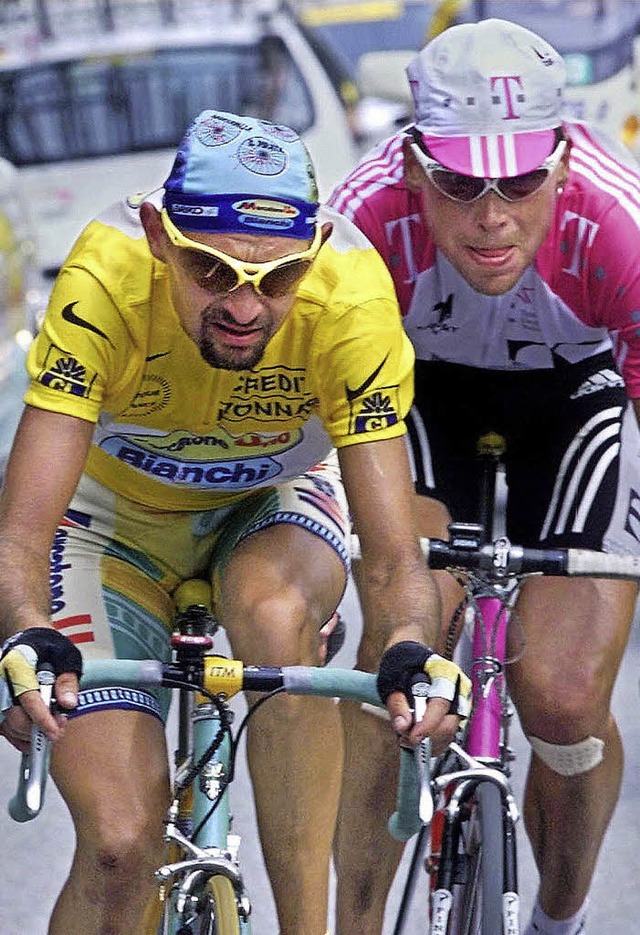 Hat man es anders erwartet? Marco Pantani (links) und Jan Ullrich  | Foto: afp