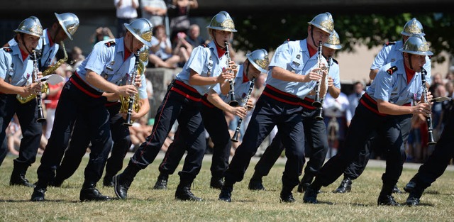 &#8222;Musique de la Brigade de Sapeurs-Pompiers&quot; aus Paris  | Foto: dpa