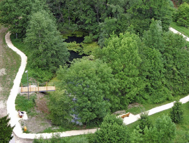 Der Sto-Weiher in Weizen ist  ein Naherholungsgebiet fr Mitarbeiter und Gste.   | Foto: Sto