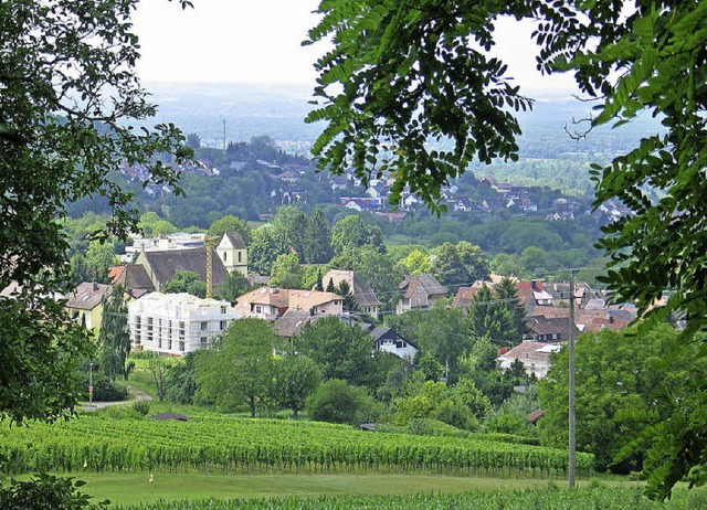 Blick auf Bamlach mit altem Dorfkern  | Foto: Jutta Schtz