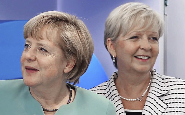 Doppeltes Lottchen? Natrlich nicht, d...Merkel (CDU) kategorisch ausschliet.   | Foto: dpa