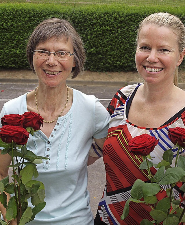 Abschied: Mira Koch (rechts), die Schu...orhob, immer mit ganzem Herzen dabei.   | Foto: Michael Haberer