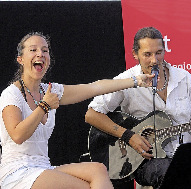 Groe Ausdruckskraft: Lena Knobloch un...em Konzert in der Grtnerei Vosskuhl.   | Foto: Heiner Fabry