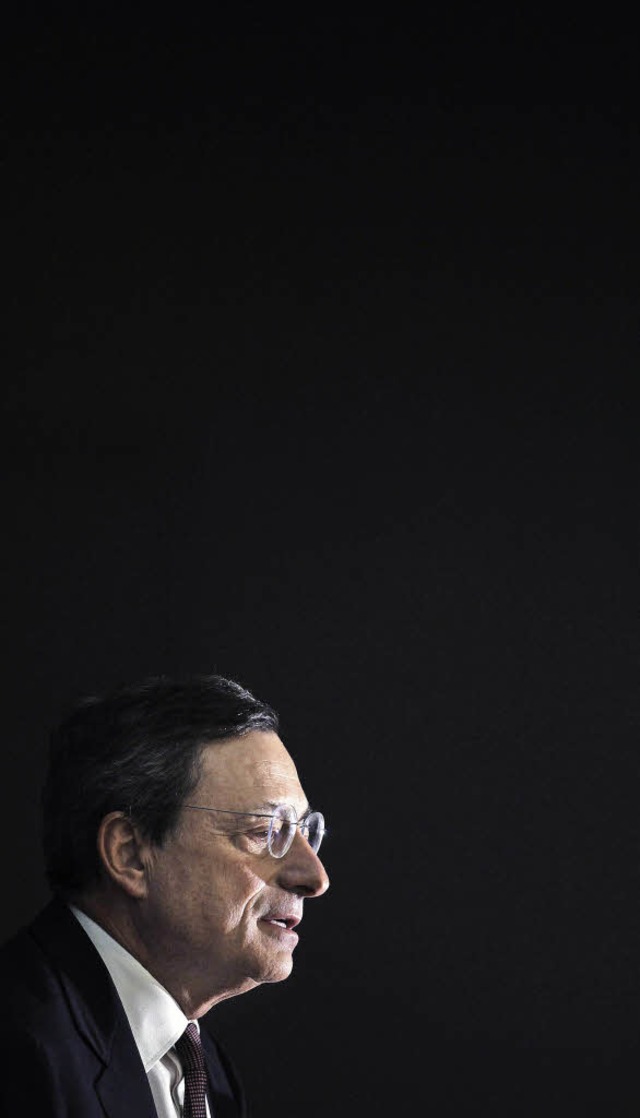Verkndet die Entscheidungen der  Zentralbank: ihr Chef Mario Draghi.    | Foto: dpa