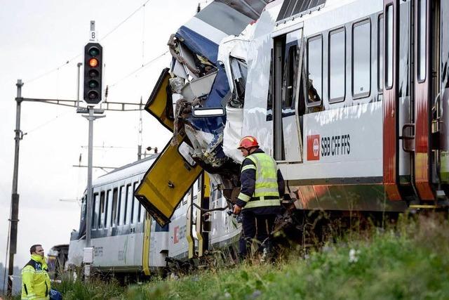 Fotos: Zusammensto zweier Zge in der Westschweiz