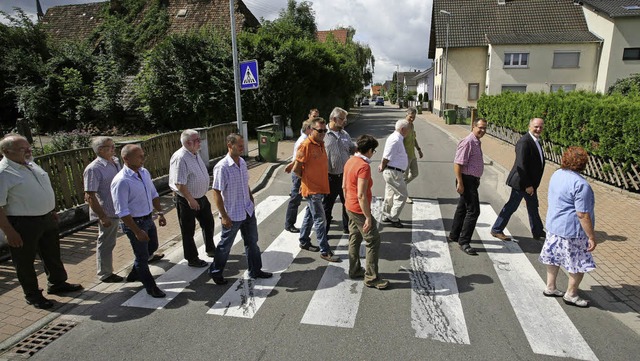 Brger, Bauleute, Gemeinde- und Ortsch...attenmotiv der Beatles nachzustellen.   | Foto: Bastian Henning