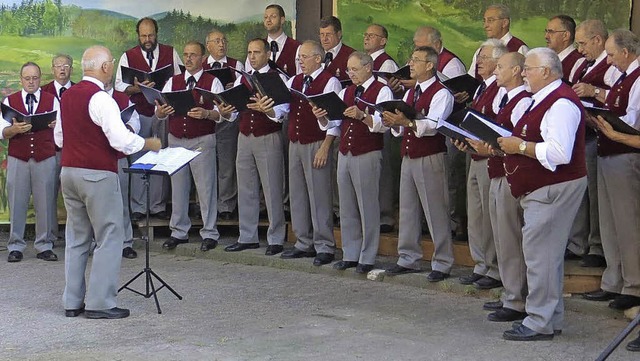 Der Mnnergesangverein St. Peter beim Open-Air-Konzert im Klosterhof.   | Foto: Tobias Dilger