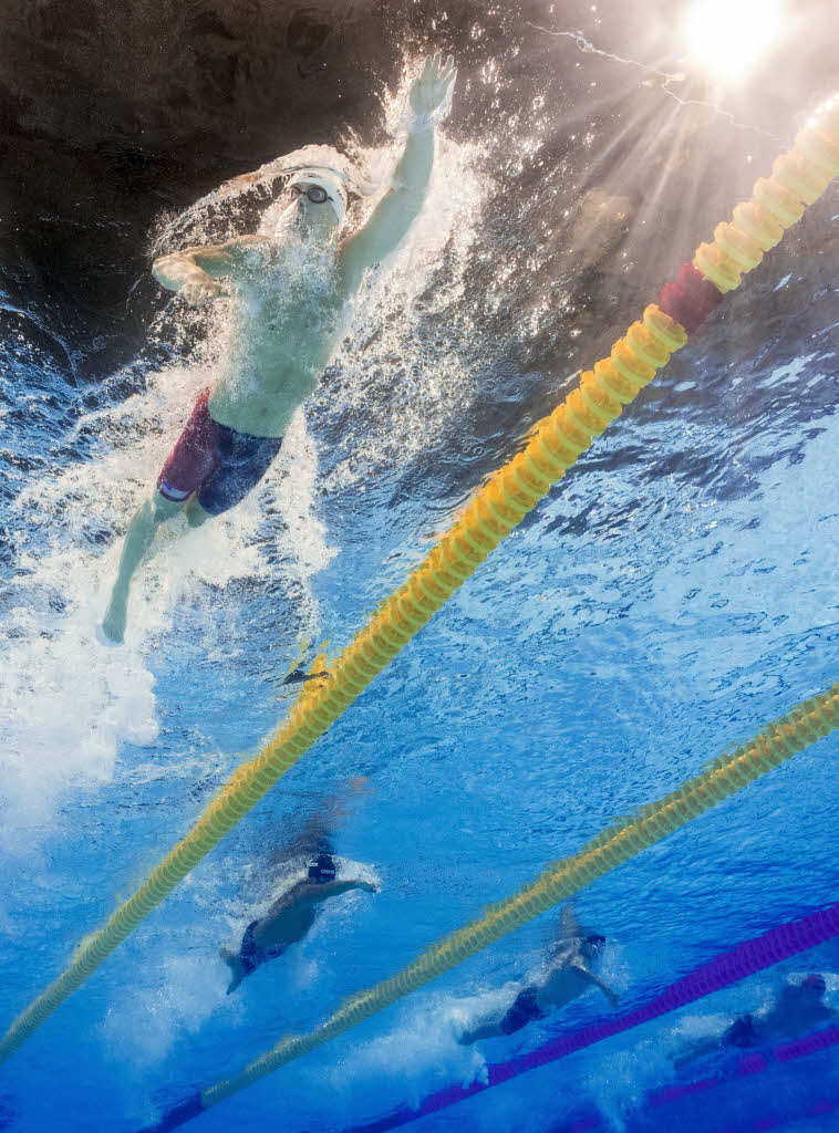 Der US-Amerikaner Connor Jaeger ber 800 Meter Freistil.