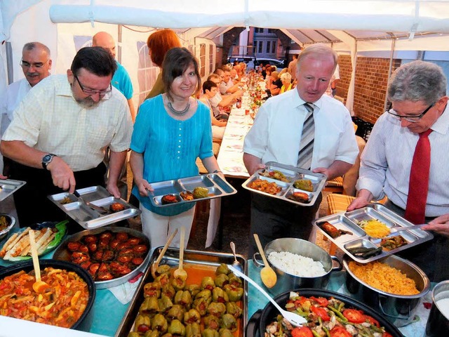 Fastenbrechen in Lahr mit Festgsten.  | Foto: WOLFGANG KUENSTLE               