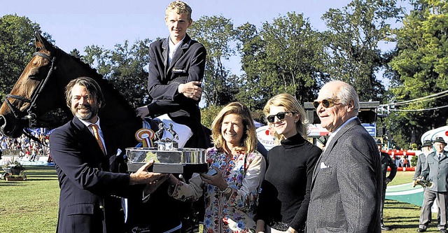 Titelverteidiger Frank Schuttert, im B... 15. September im Schlosspark reiten.   | Foto: Brunner