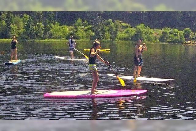 Selbstversuch: Stand Up Paddling auf dem idyllischen Windgfllweiher