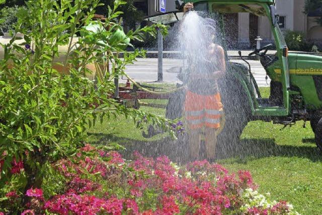 Stadtgrtner bringen den Regen