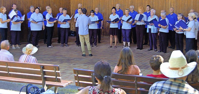 Zum Unterhaltungskonzert im Musikpavil...zlich nur wenige Zuhrer eingefunden.   | Foto: Christian Ringwald