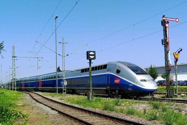 TGV hlt in Mllheim - aber nicht zum Ein- und Aussteigen