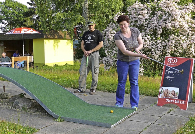 Die  Minigolfanlage in Schluchsee am R... tglich von 10  bis 21 Uhr geffnet.   | Foto: Ute Aschendorf