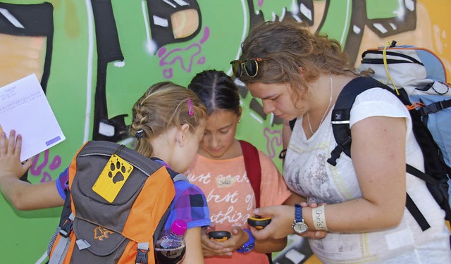 Fnf Stunden lang waren Kinder mit Bet...heinfelden auf Schatzsuche unterwegs.   | Foto: Danielle Hirschberger