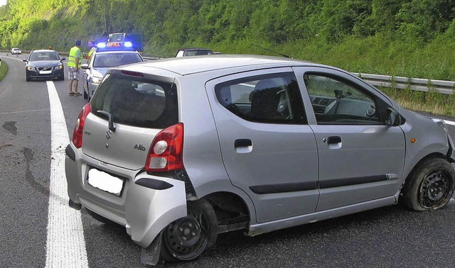 Unfall gestern auf der A 98 bei Lrrach   | Foto: zvg