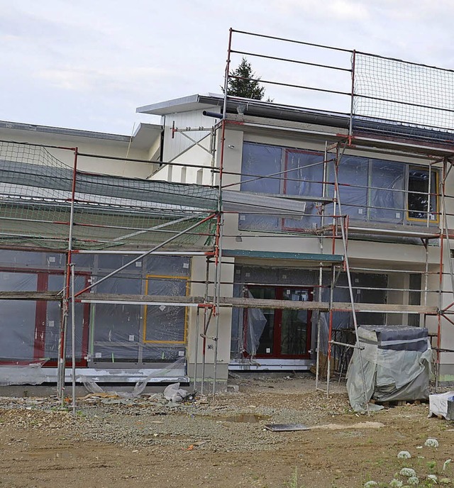 Der neue  Kindergarten in Seefelden  ist bald fertig.   | Foto: sigrid umiger