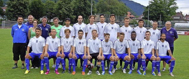 Die erste Mannschaft des SV Waldkirch ...ihe  (Vierter v. links, grnes Hemd).   | Foto: Christian Ringwald