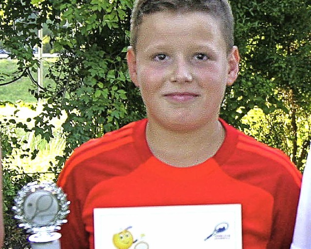 Sieger der U-12-Klasse: Stevan Popovic (TC Lrrach)  | Foto: Privat
