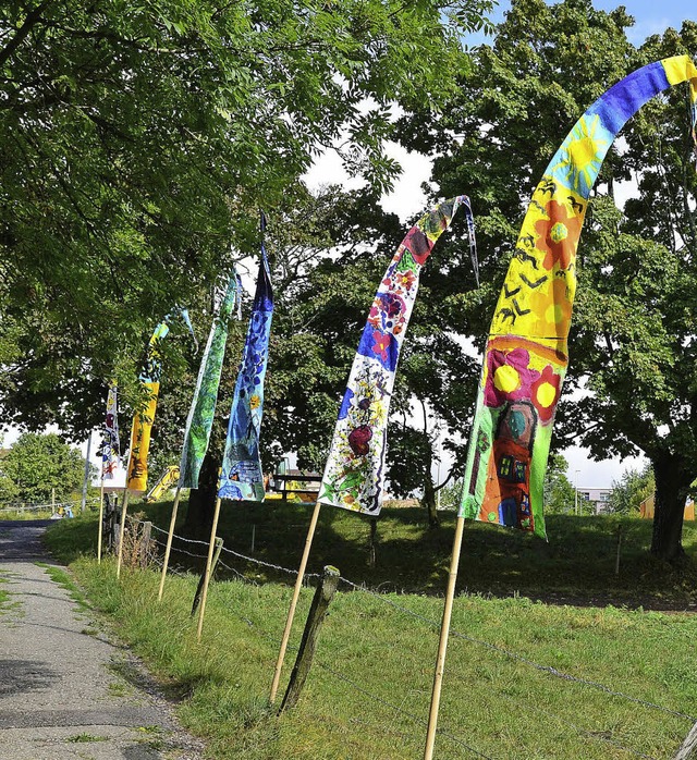 Auf dem Klimaweg, der von Riehen bis G...enspaaktion am Dienstag, 27. August.   | Foto: Michael Reich