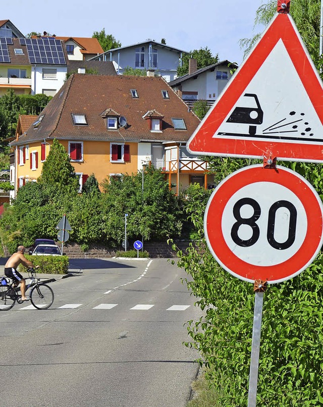 Verrckte Schilderwelt in &#8222;An den Espen&#8220;.  | Foto: Fischer