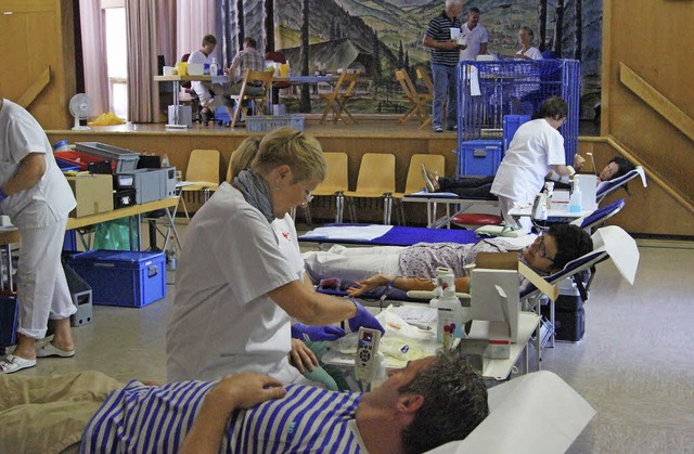 Blutspenden in Oberprechtal fielen eher rar aus.   | Foto: Roland Gutjahr