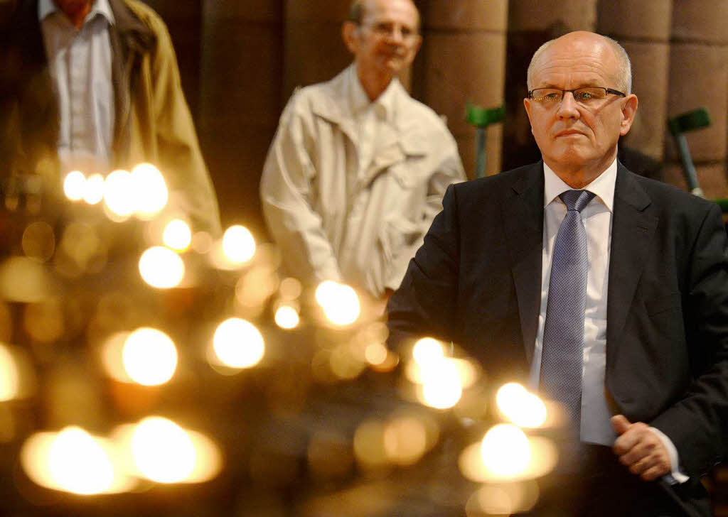 CDU-Politiker Volker Kauder beim Dankesgottesdienst