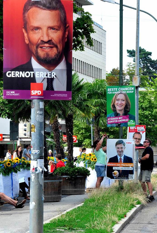 Seit Freitag wird plakatiert &#8211; und zwar von allen Parteien.  | Foto: Thomas Kunz