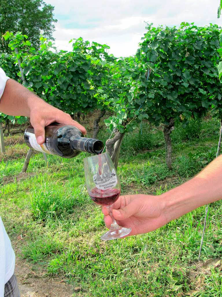 Blauer Sptburgunder kam als einziger Rotwein ins Glas.