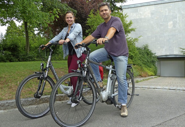 Von den stdtischen Mitarbeitern sehr ...die beiden E-Bikes fr Dienstfahrten.   | Foto: Stadtverwaltung