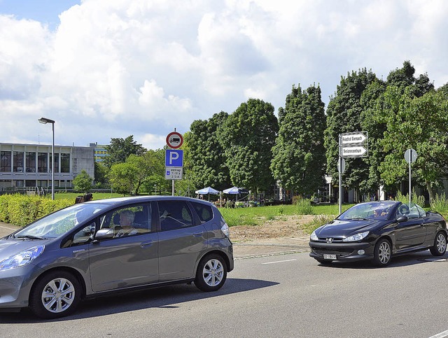 Das Schlosser-Areal ist leergerumt, a...&#8222;Neue Mitte&#8220; in  Grenzach.  | Foto: Ingrid Bhm-Jacob