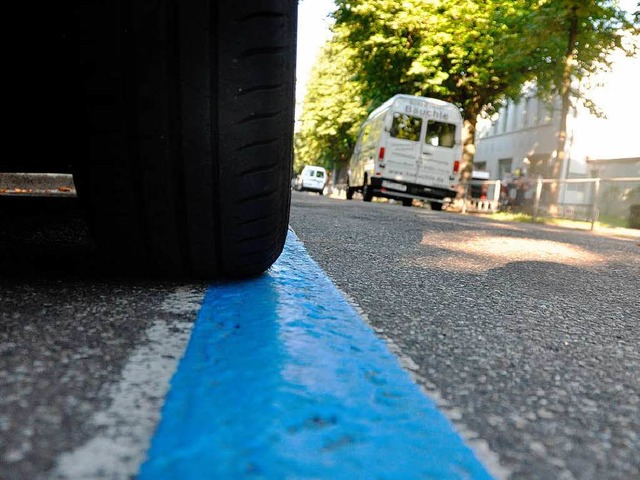 Rund 7,15 Tonnen Blau werden verbrauch...os zu parken, trotzdem noch sichtbar.   | Foto: daniel Gramespacher
