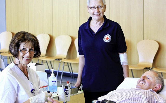 Alfons Langenbacher aus Mnchingen spendete zum 55. Mal.   | Foto: Doro