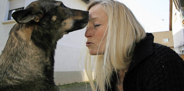 Ein Herz und eine Seele: Corina Wrstlin-Ziemann und Lupus  | Foto: Friederike Marx-Kohlstdt