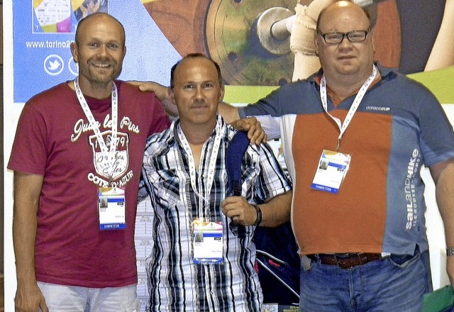 Die Olympia-Teilnehmer (von links) Ber...er , Torsten Bttcher und Jrgen Braun  | Foto: UMS