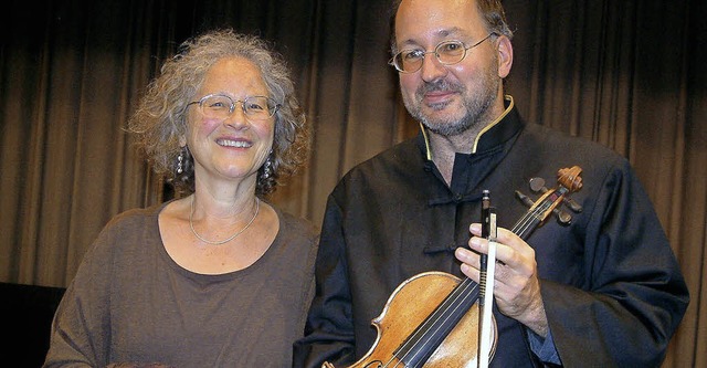 Judith Serkin, Enkelin von Adolf Busch...und der Basler Geiger Egidius Streiff   | Foto: Roswitha Frey