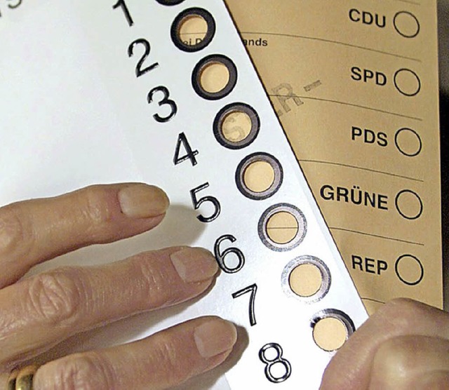 Stimmzettelschablone | Foto: DPA Stimmzettelschablone | Foto: DPA