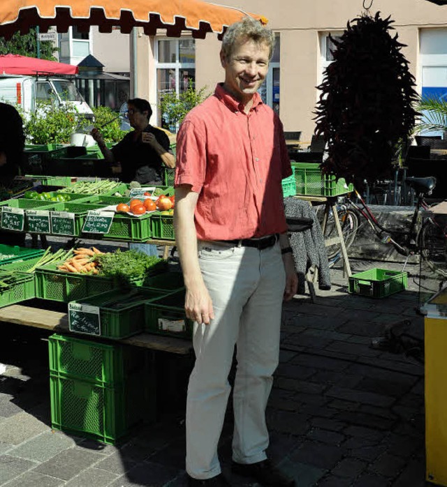 Fachbereichsleiter Walter Arndt,  bei ...chzarten zustndig fr den Wochenmarkt  | Foto: Franziska Lffler