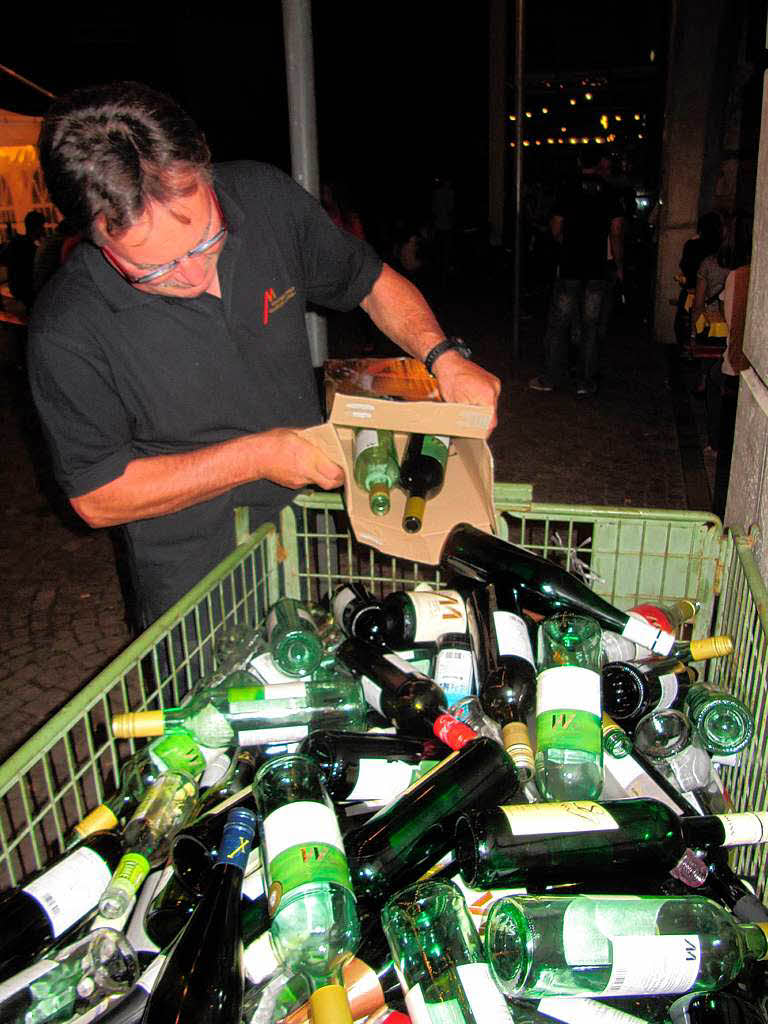 Die Winzergnossenschaften haben die meisten leeren Flaschen zu entsorgen