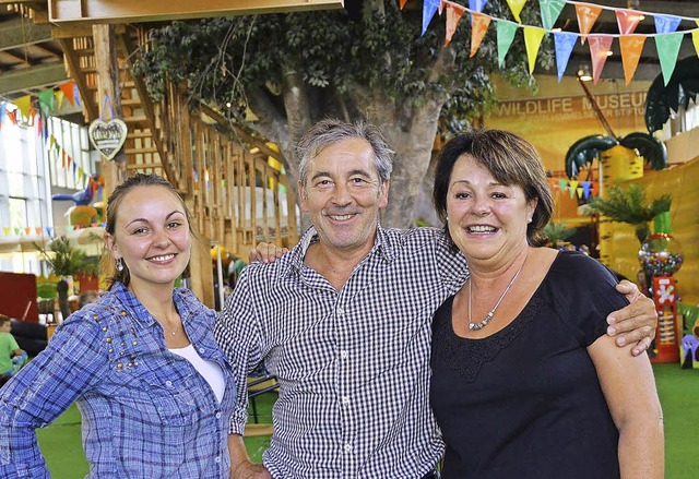 Cathrin, Hubert und Manuela Faller in ...22;Wild Kids&#8220; in Obersckingen.   | Foto: Stefan Sahli