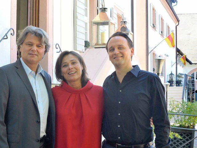 Ren Gessler (links) und seine Frau Be...Direktion des Gastrounternehmens ein.   | Foto: Michael Bamberger