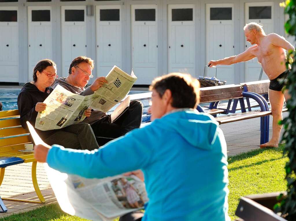 Zum Sonnenaufgang im Damenbad