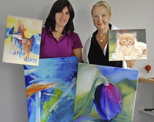 Susanne Eichin (links) und Sieglinde S... knstlerischen Stil lngst gefunden.   | Foto: Frey