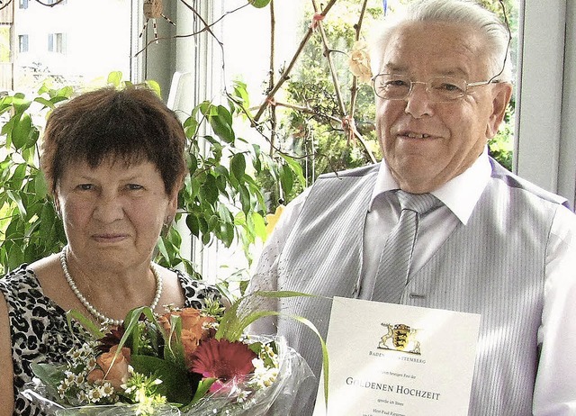 Goldene Hochzeit: Irmentraud und Paul Riesterer   | Foto: Manfred Lange