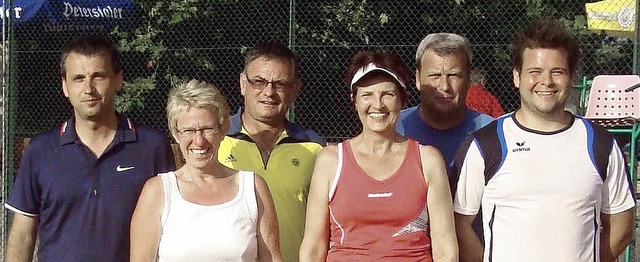 Die Sieger beim Tennis-Rhinschnoogecup...Bild fehlen Josef Blank und Max Haipl.  | Foto: Werner Schnabl