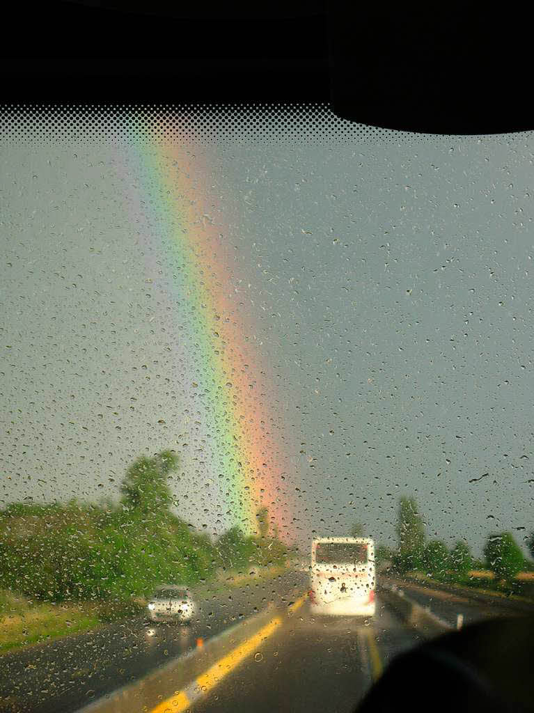 Siegfried Stiasny:   "Regenbogen - Spiegleien der Sonnenstrahlen!"